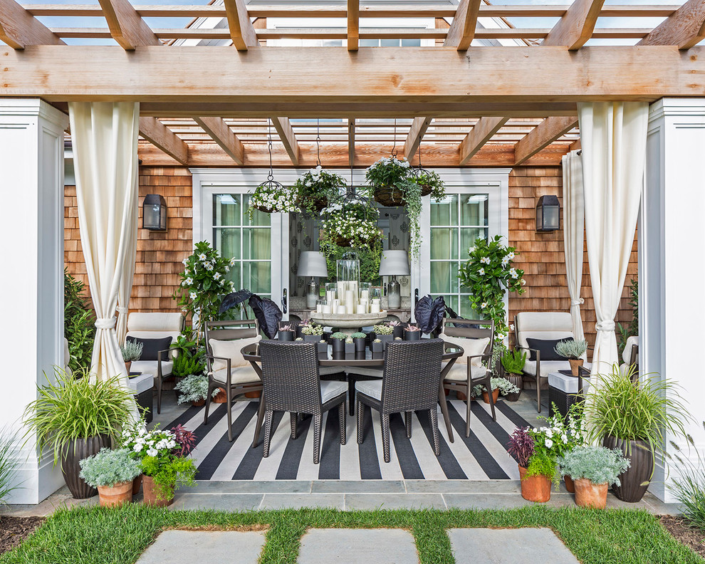 Inspiration for an eclectic patio remodel in New York