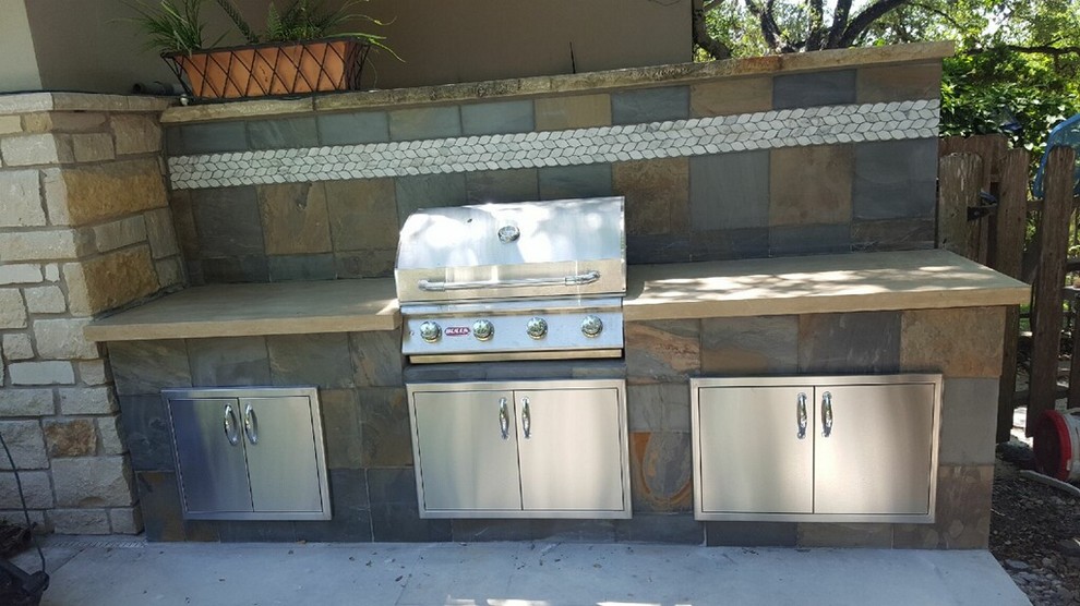 Handyman Outdoor Kitchen And Fence, Portable Stainless Steel Outdoor Kitchen Cabinet Patio Barrier