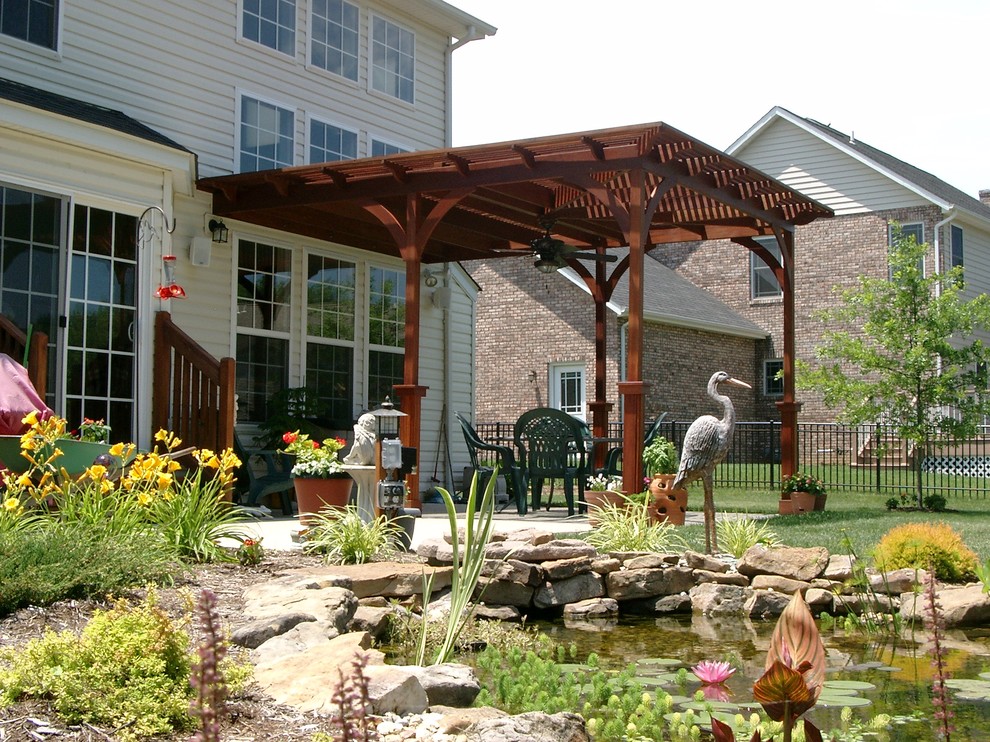 Hardwood Pergola Contemporary Patio St Louis by Fulford Home