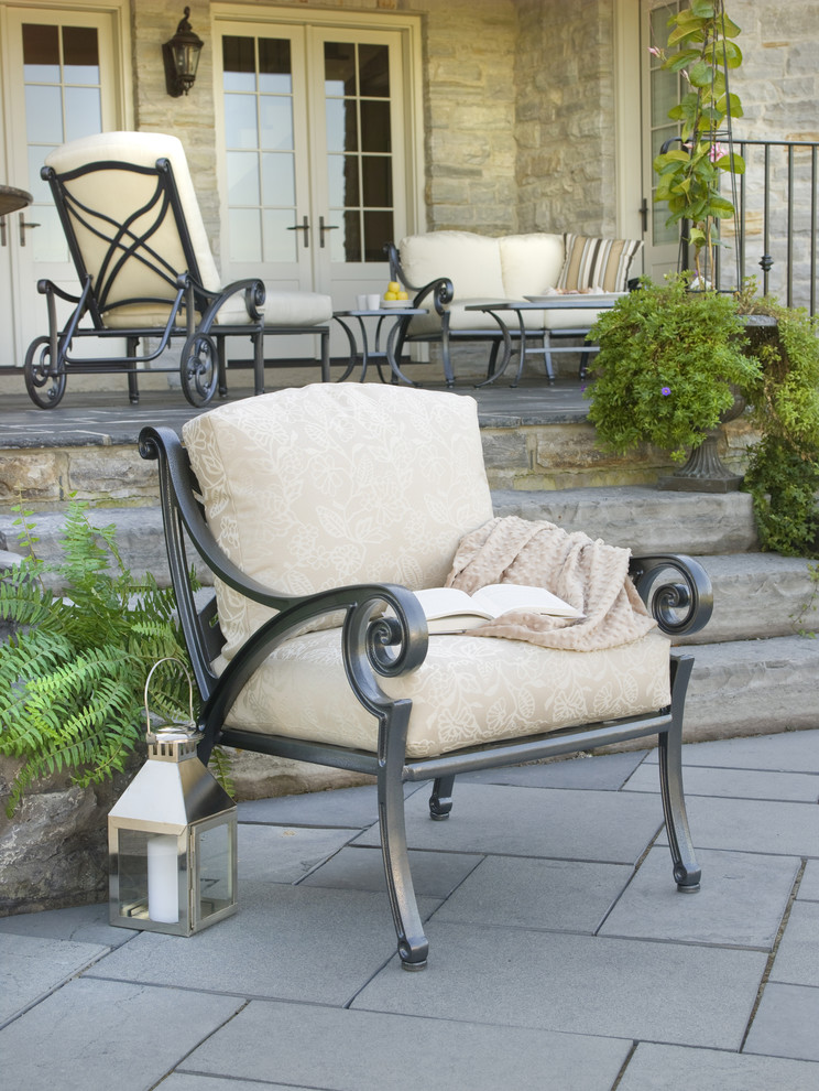 Hauser Hampton Cast Aluminum Outdoor Patio Collection Transitional