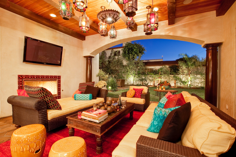 This is an example of a mediterranean back patio in Los Angeles.