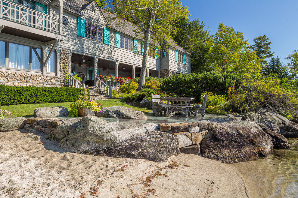 Historic Lakefront Estate Rustic Patio Burlington by db