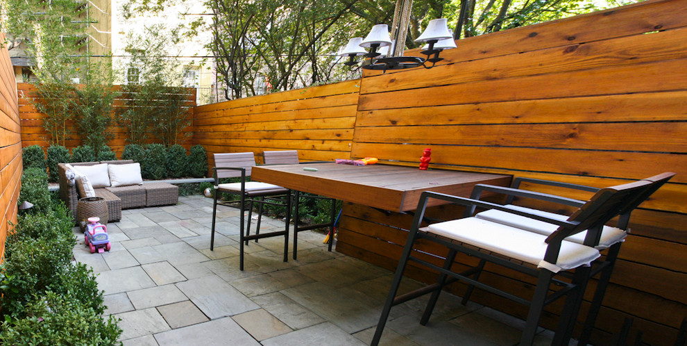 Inspiration for a contemporary patio remodel in New York