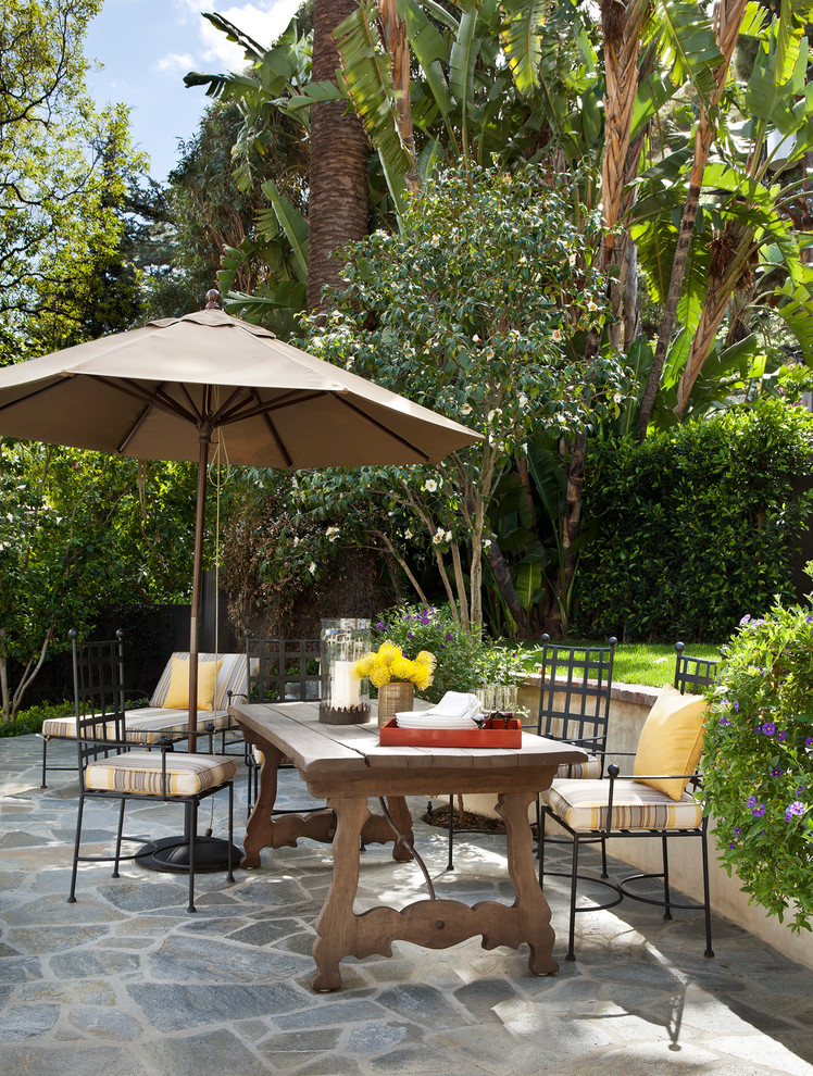 Inspiration for a mediterranean back patio in Los Angeles.