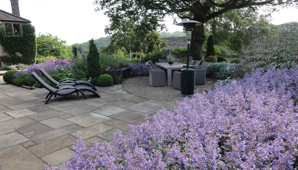 This is an example of a country patio in Cheshire.