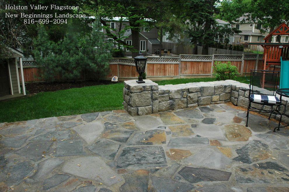 Holston Valley Gray Flagstone Patio Kansas City by House of Rocks