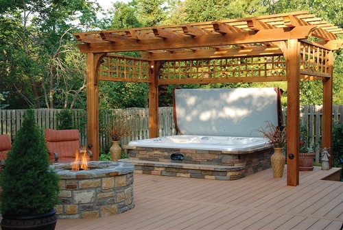 hot tub deck pictures