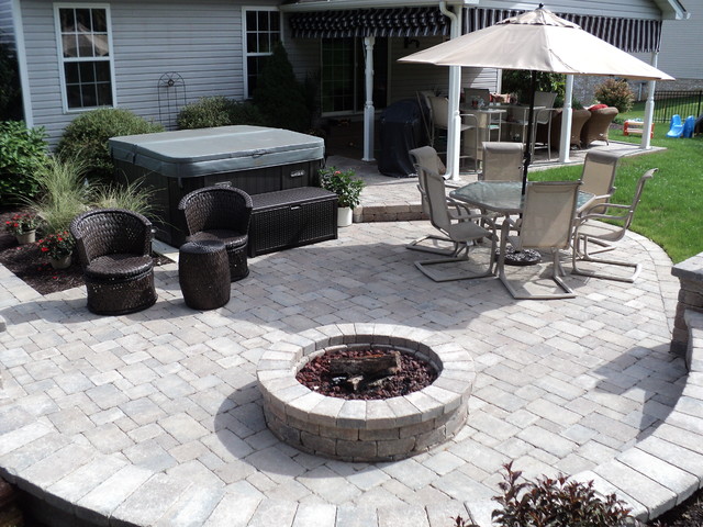 Hot Tub Patio With Fire Pit Area American Traditional Other By K Morris Landscape Design Inc Houzz Hot Tub Patio With Fire Pit Area, Fire Pit Patios