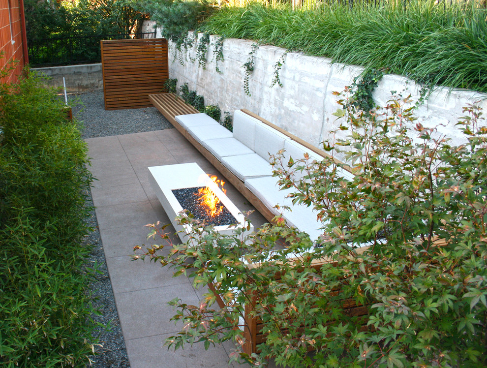 Design ideas for a contemporary patio in Denver with no cover and fencing.