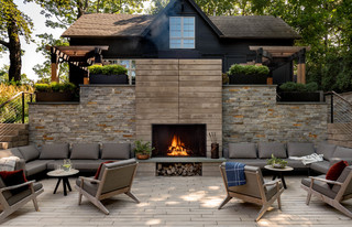 Indoor Outdoor Fireplace Ideas Photos