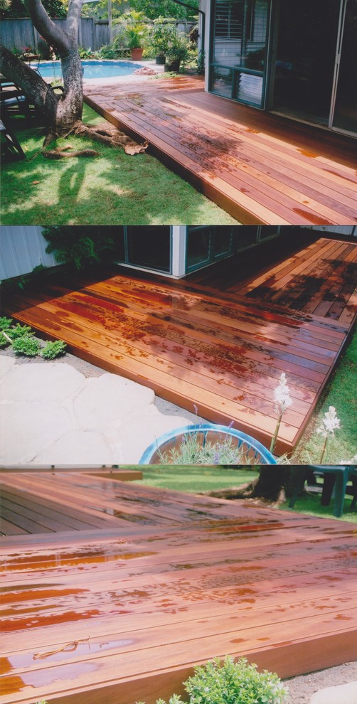 Ipe wood deck Tropical Patio Hawaii Houzz