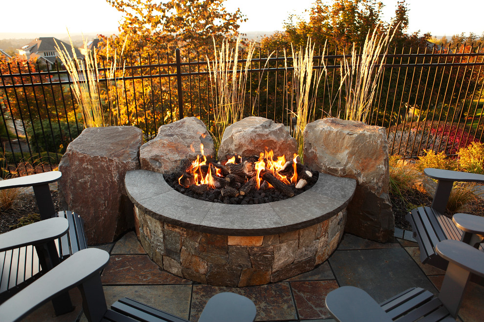 Issaquah Highlands Backyard Oasis Rustic Patio Seattle by