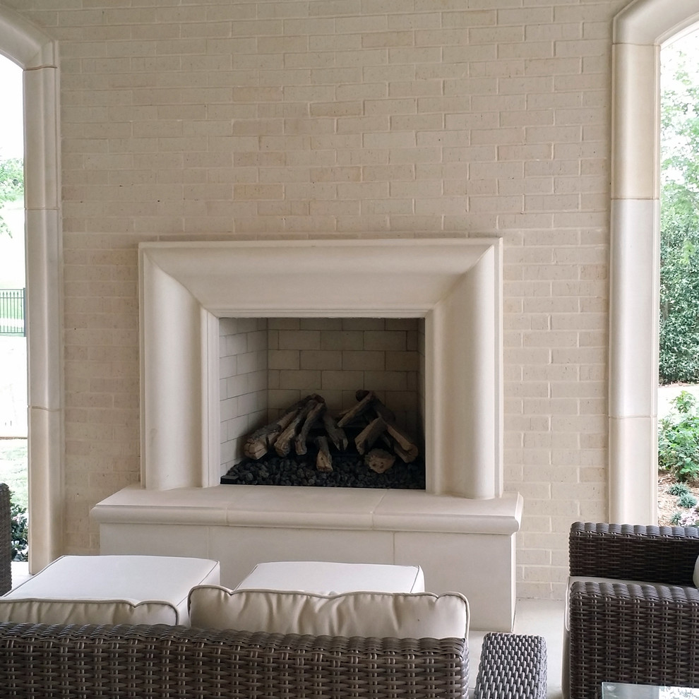 Italian Fireplace Mantels Styles Modern Patio Oklahoma City by