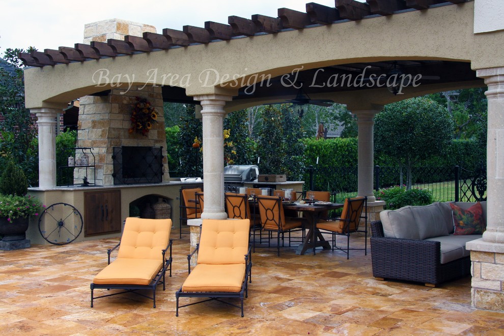 Italian Inspired Outdoor Living - Mediterranean - Patio - Houston - by