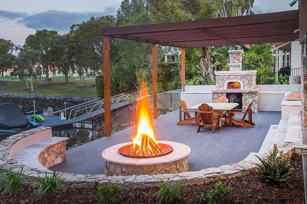 Italian Wood Fired Pizza Oven In Built Rustic Patio Gold Coast Tweed By Pizza Ovens R Us Houzz