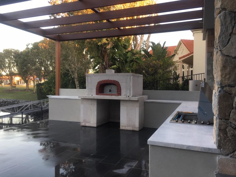 ITALIAN Wood Fired Pizza Oven InBuilt Rustic Patio Gold Coast