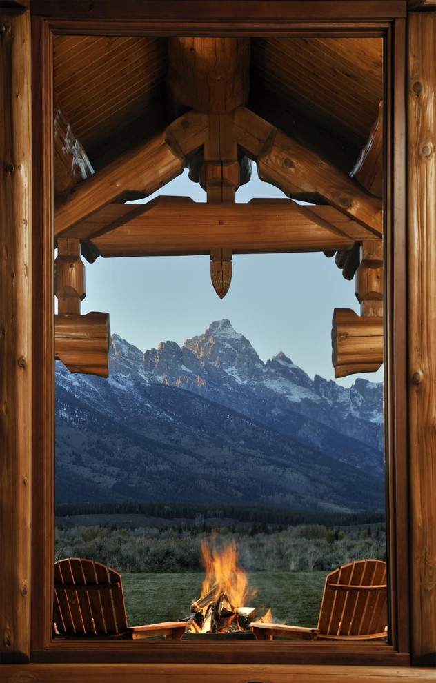 Jackson, Wyoming Rustic Patio Boise by Summit Log & Timber