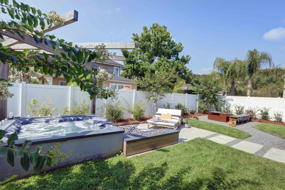 Jacksonville Beach Contemporary Backyard Contemporary Patio