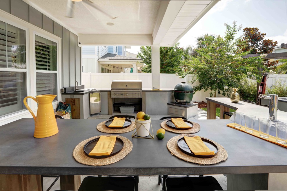 Jacksonville Beach Contemporary Backyard Contemporary Patio