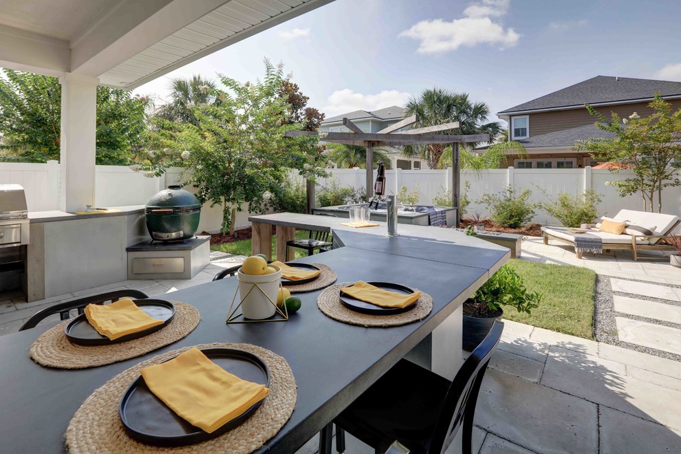 Jacksonville Beach Contemporary Backyard Contemporary Patio