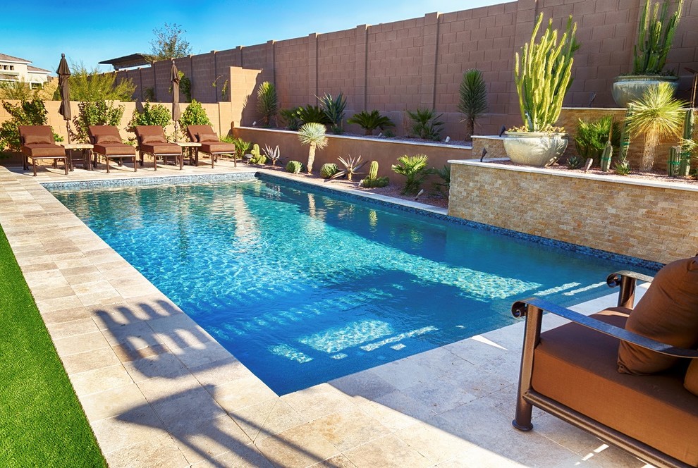 Jacuzzi, Pool, and Grill Backyard - Traditional - Pool - Phoenix - by ...