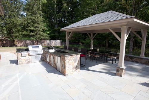 7 L-Shaped Outdoor Kitchen Design Ideas - Academy Marble