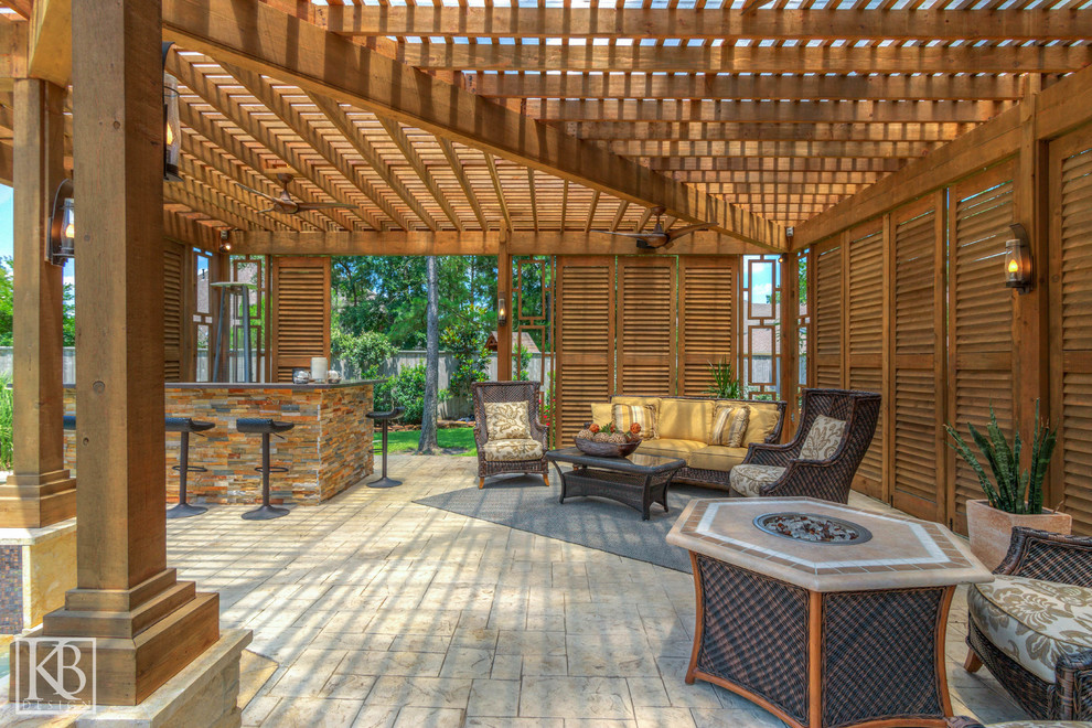 KB Design Outdoor Living Space Patio Houston by KB Design Firm