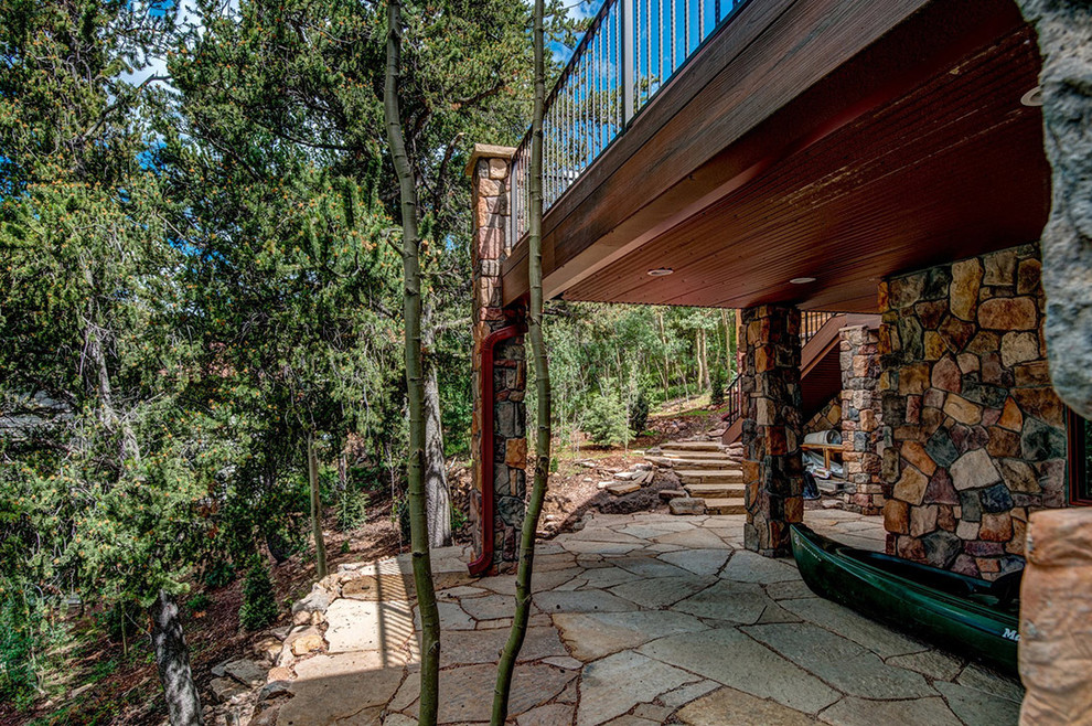 Kenosha Trout Club Lake Cabin Rustic Patio Denver by EverLog