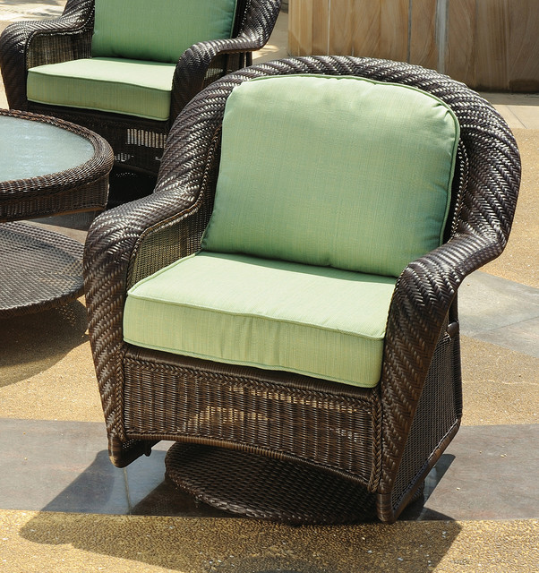 Key West Swivel Glider in Chocolate Traditional Patio Raleigh