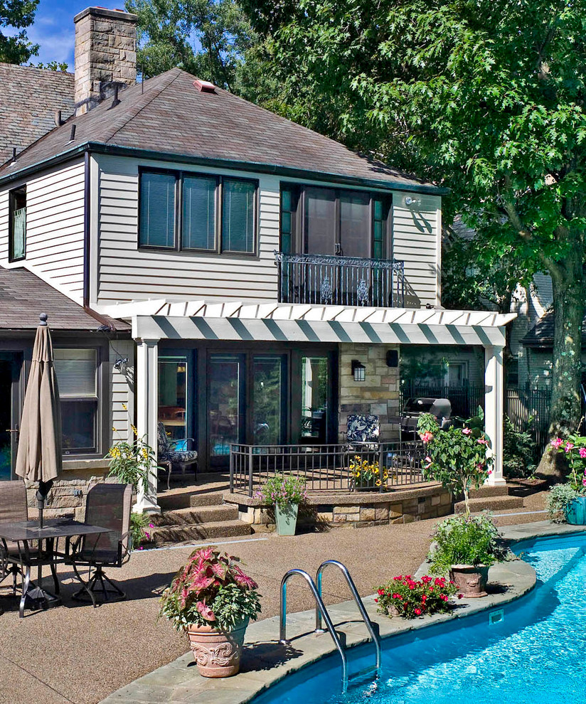 Kitchen makeover with pool patio enhancements in Mt. Lebanon