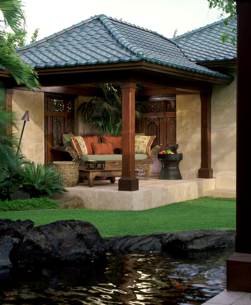 Inspiration pour une terrasse asiatique.