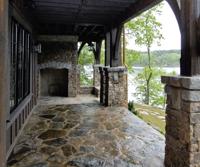 Lake Keowee Custom Home Build Rustic Patio Other by Goodwin