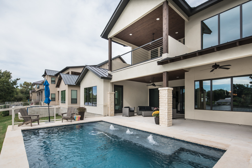 Lake LBJ Custom Waterfront Home Transitional Patio Austin by