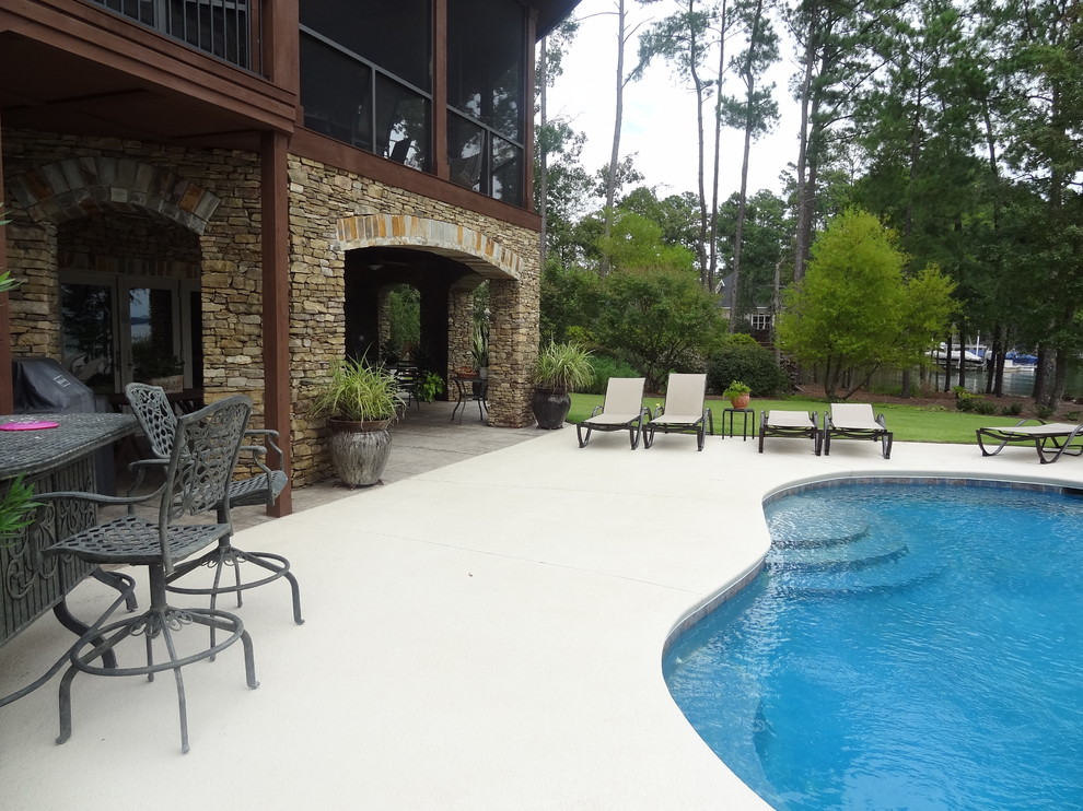 Lake Murray Waterfront Home Traditional Patio Other Houzz