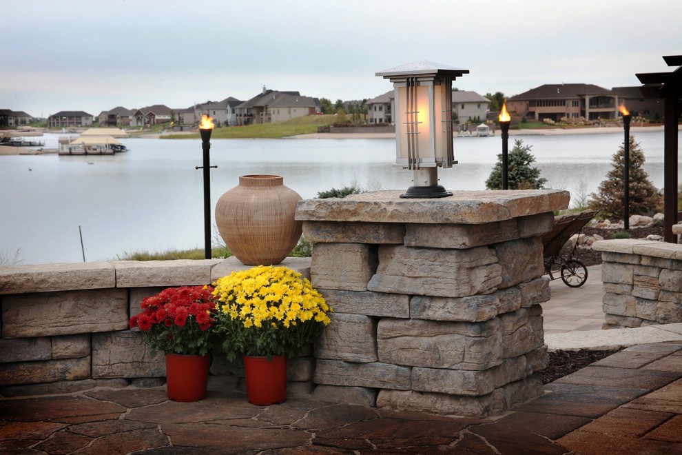 Lakefront Property Traditional Patio Omaha by Clear Creek Landscapes Houzz