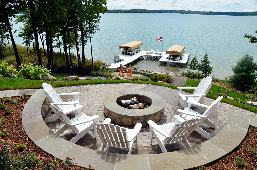 Lakeside Hideaway Patio And Dock Rustic Patio Other By Town Country Cedar Homes Inc