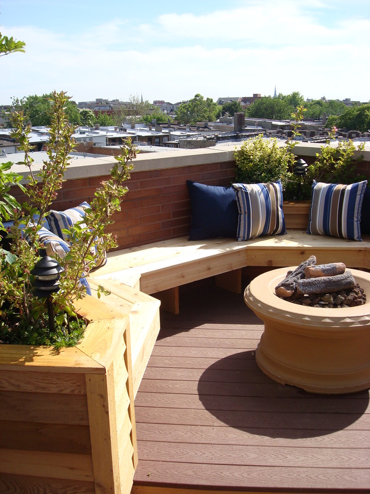 Lakeview Rooftop Deck Traditional Deck Chicago by Lisa Wolfe