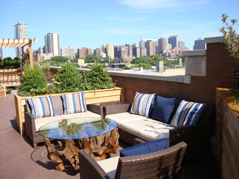 Lakeview Rooftop Deck Modern Patio Chicago by Lisa Wolfe Design