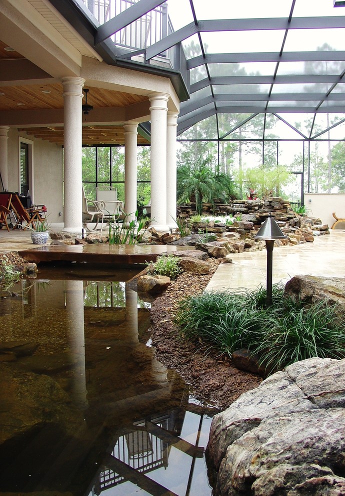 Large Screened Patio Contemporary Patio Jacksonville by Core