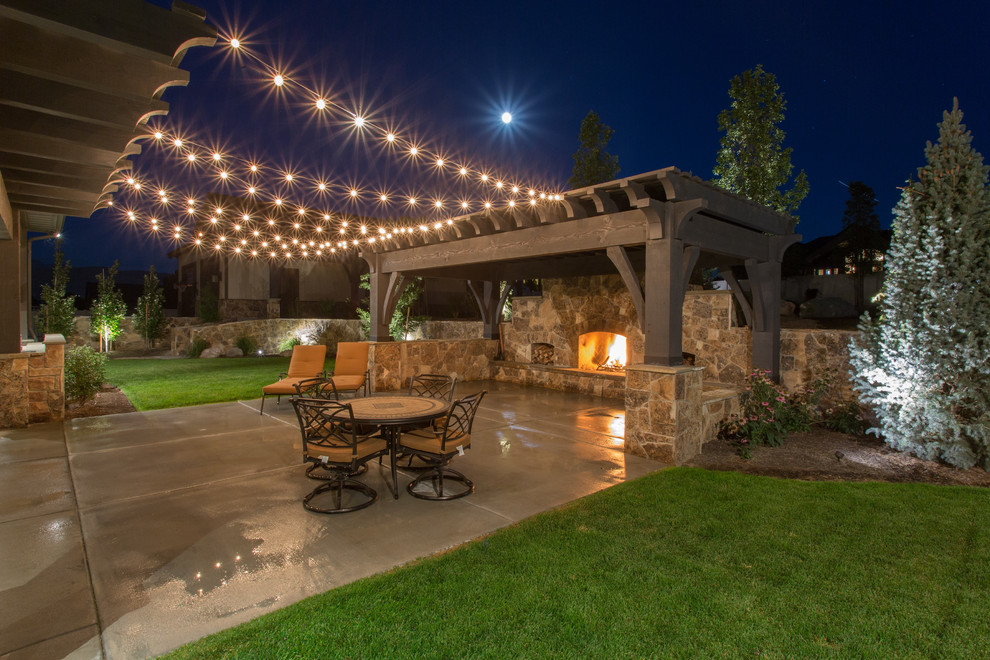 Large with Yard Features and Outdoor Living Space Craftsman Patio