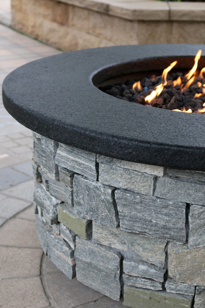 Ledgestone Fire Pit Traditional Patio Los Angeles by John