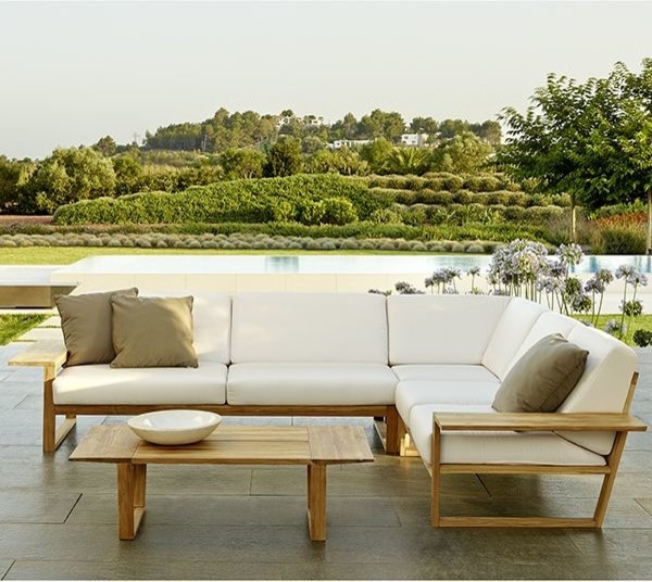 Lineal Teak Sectional Sofa And Chair Contemporary Patio Chicago By Home Infatuation Lineal Teak Sectional Sofa And Chair, Teak Sectional Patio Furniture