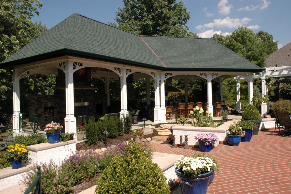 Design ideas for a victorian patio in Cincinnati.