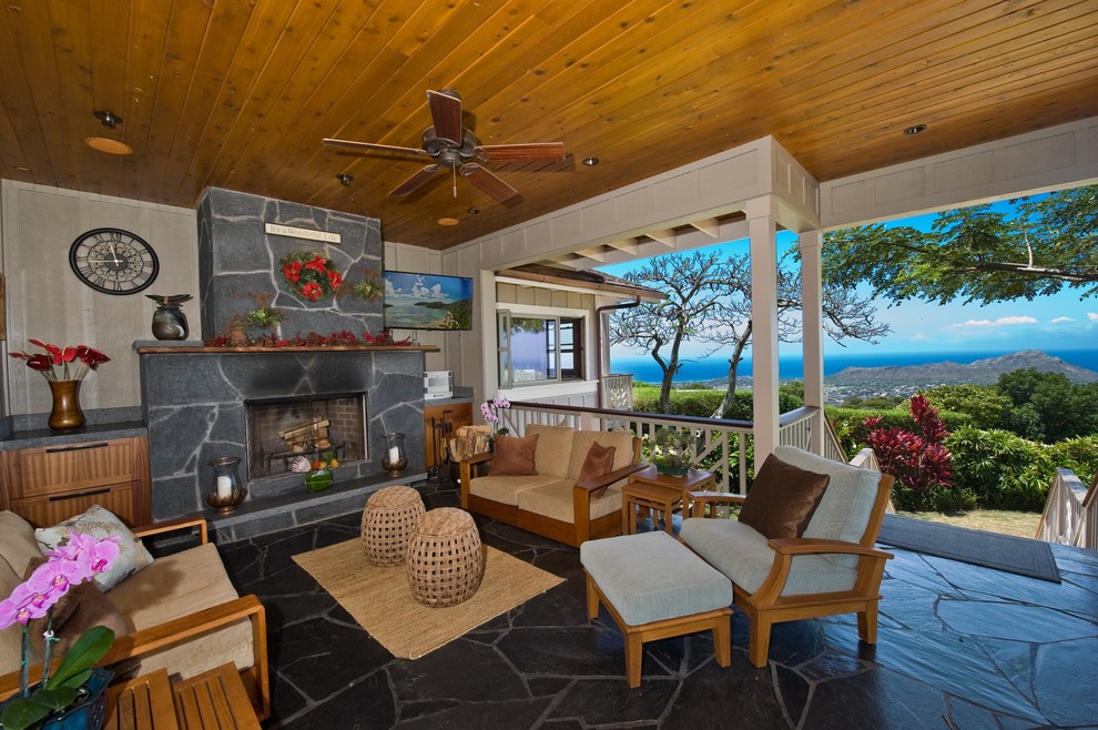 Maunalani Heights Home with a View Tropical Patio Hawaii by