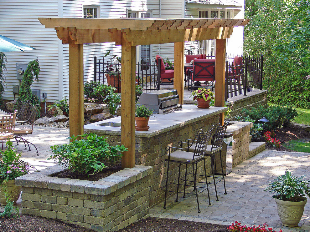 Medina Outdoor Kitchen Traditional Patio Cleveland by Land