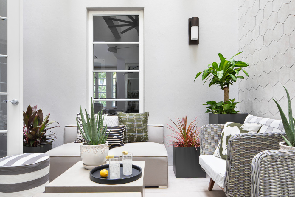 Miami Beach Urban Coastal Contemporary Patio Miami by Krista + Home Houzz