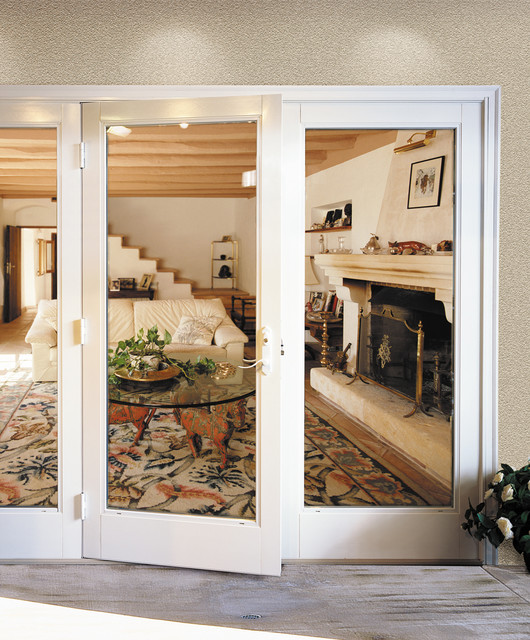 Milgard Out Swing French Doors, Milgard Sliding Doors With Built In Blinds