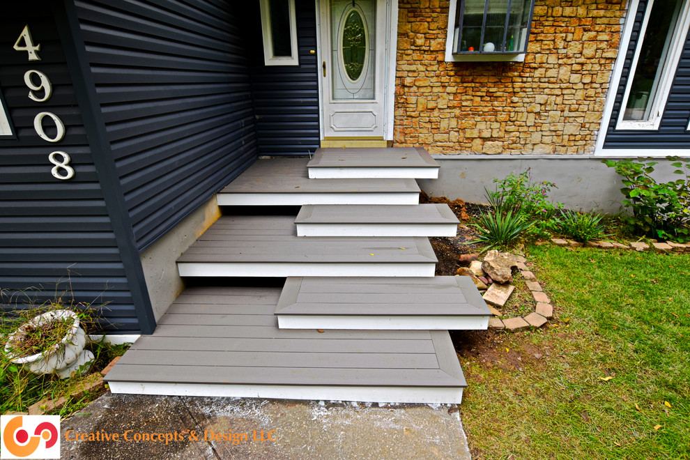 Modern Contemporary Stairs Contemporary Patio Kansas City by