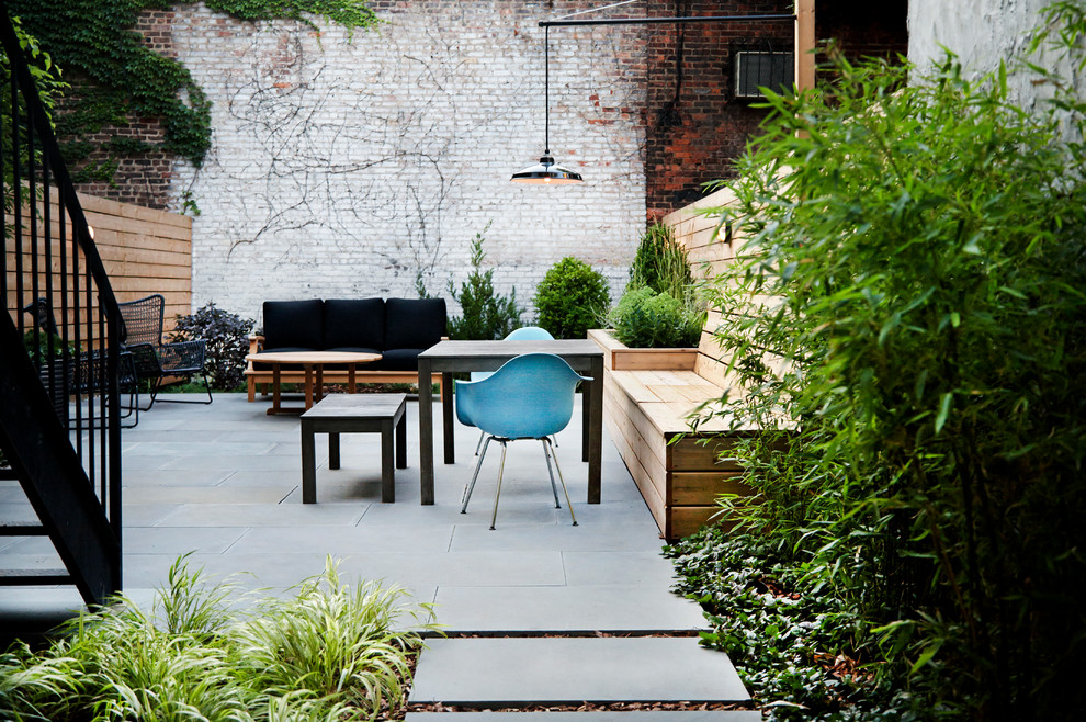 Inspiration for a contemporary patio in New York with no cover.