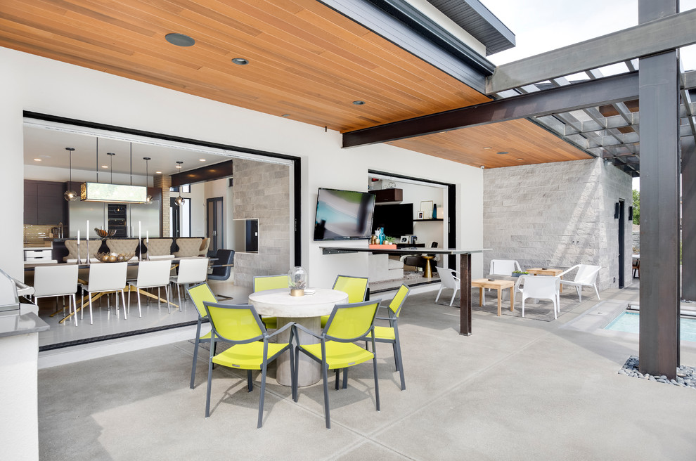 Modern patio in Salt Lake City.